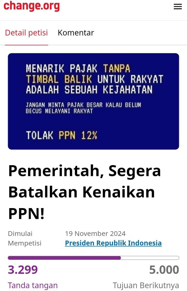 Desakan Batalkan Kenaikan PPN Menggema di Media Sosial