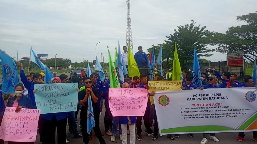 FSP KEP SPSI Demo PT Inalum Terkait Dugaan Pemberangusan Serikat
