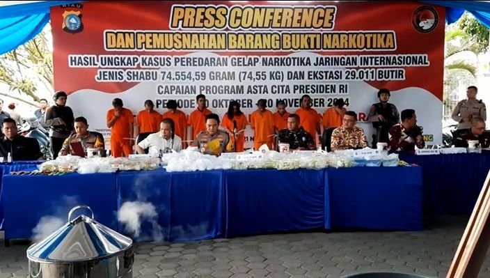 Polda Riau Tangkap 270 Kurir Narkoba Jaringan Malaysia