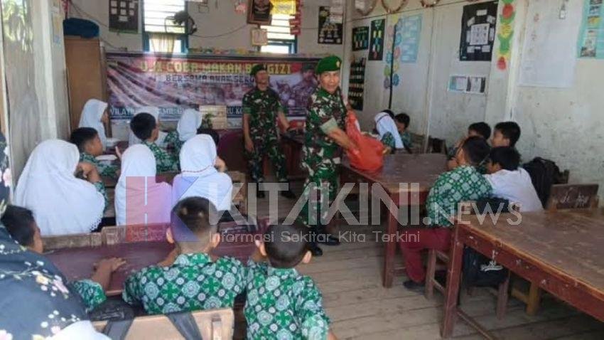 Koramil 01/BTR Gelar Uji Coba Program Makan Bergizi di Batangtoru