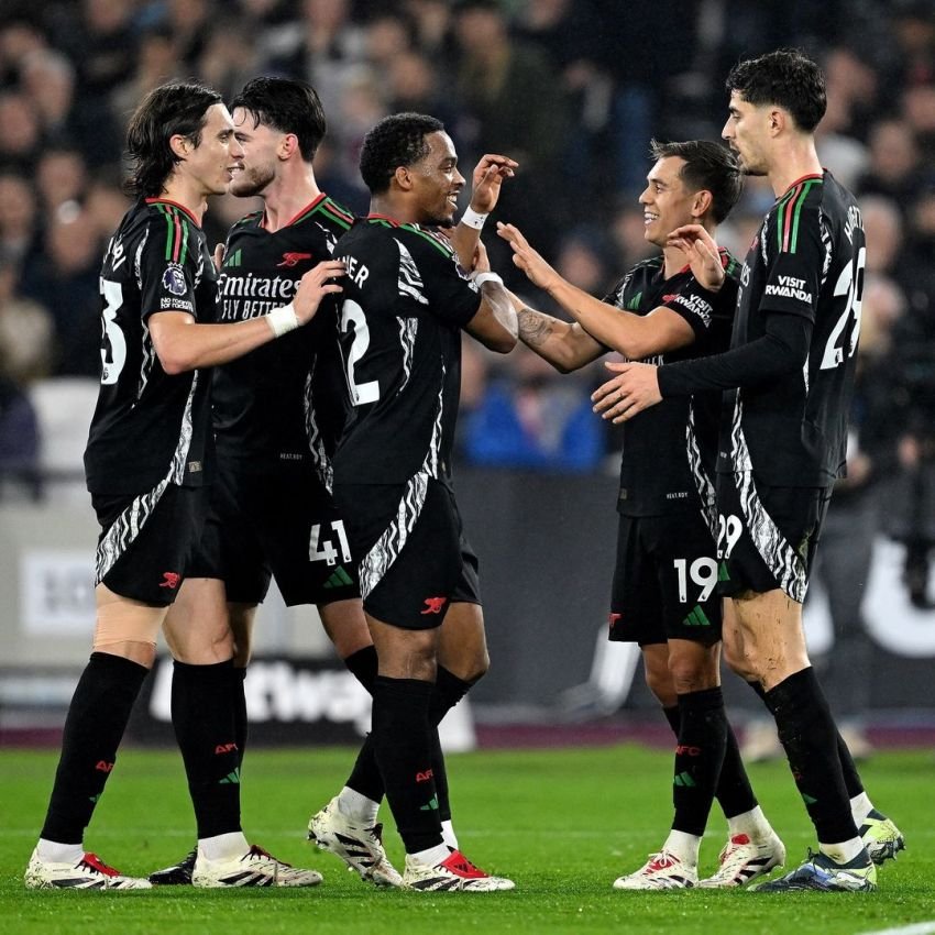 Arsenal Kalahkan West Ham 5-2, Naik ke Posisi Kedua Klasemen Liga Inggris