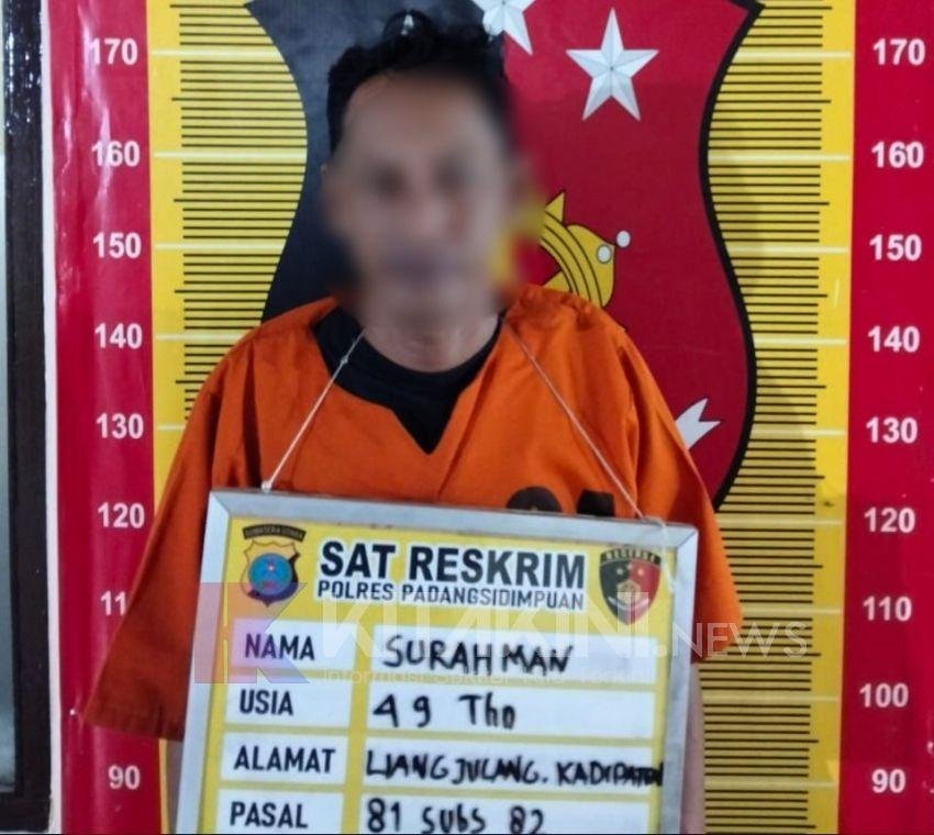 Polres Sidimpuan Tangkap Pria Diduga Cabuli Anak Dibawah Umur