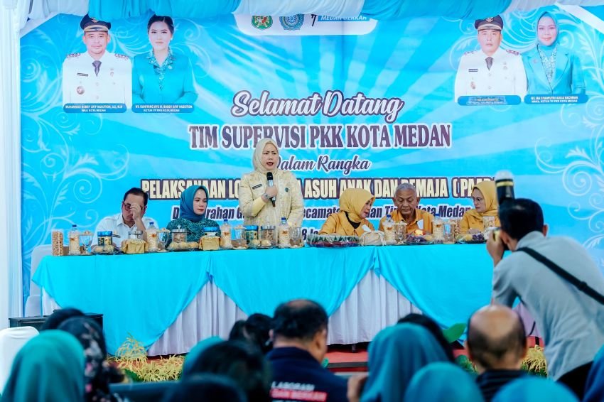 Begini Supervisi TP PKK Kota Medan di Kelurahan Gang Buntu