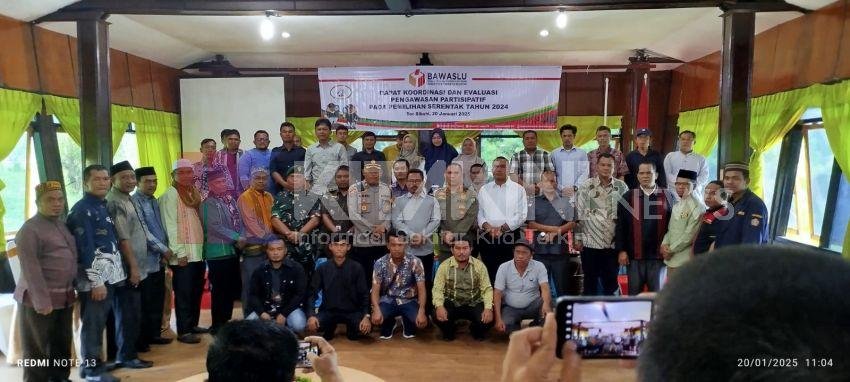 Rakor dan Evaluasi Pengawasan Partisipatif Pilkada Serentak 2024 Tapsel