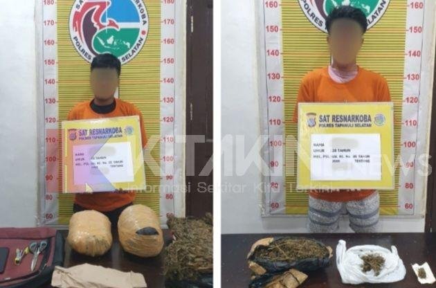 Polisi Ringkus Dua Orang Bandar Ganja di Tapsel