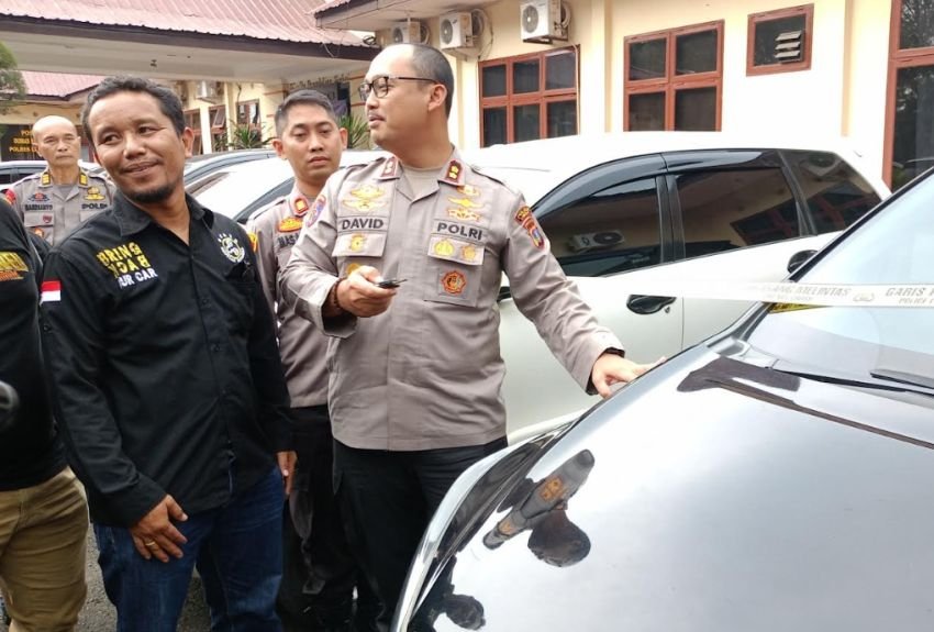 Polres Langkat Ungkap Penggelapan Mobil Rental, 14 Mobil Disita Sebagai Barang Bukti