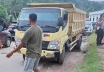 Sopir Truk Maut Diamankan Polres Kota Padangsidimpuan Usai Kecelakaan di Jembatan Sihoringkoring